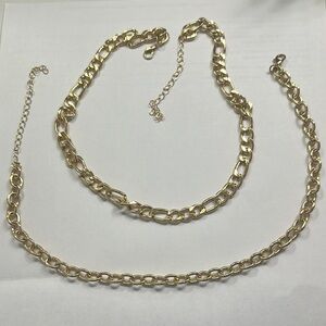 Elegant Gold Chain Necklace Set
